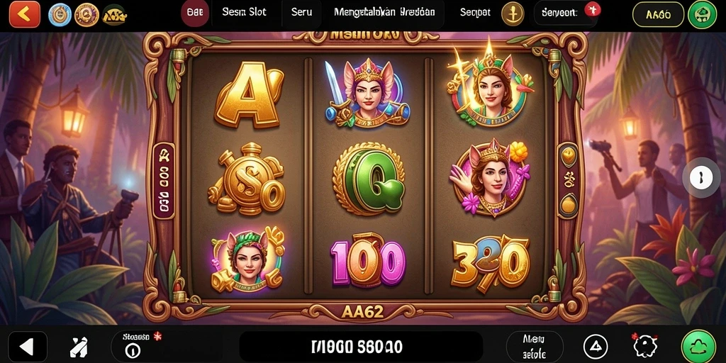 Tangkapan layar utama AA62 yang menunjukkan gameplay Slot yang mendebarkan.