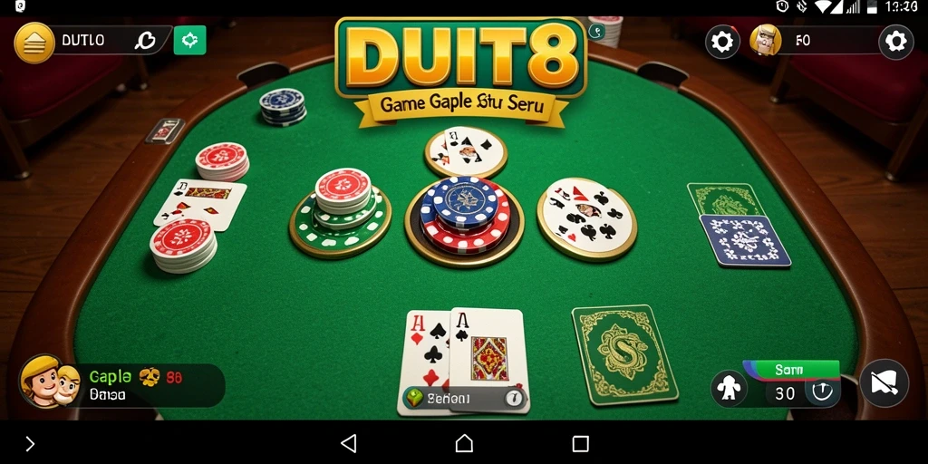 Tampilan gameplay seru di game Gaple DUIT8.