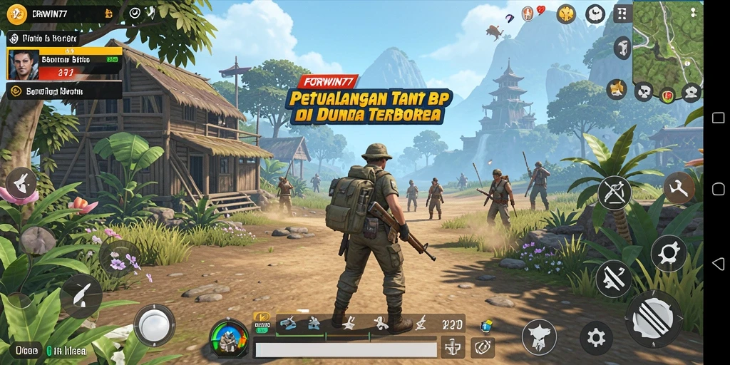 Gameplay seru dalam dunia terbuka FORWIN77 yang menantang.