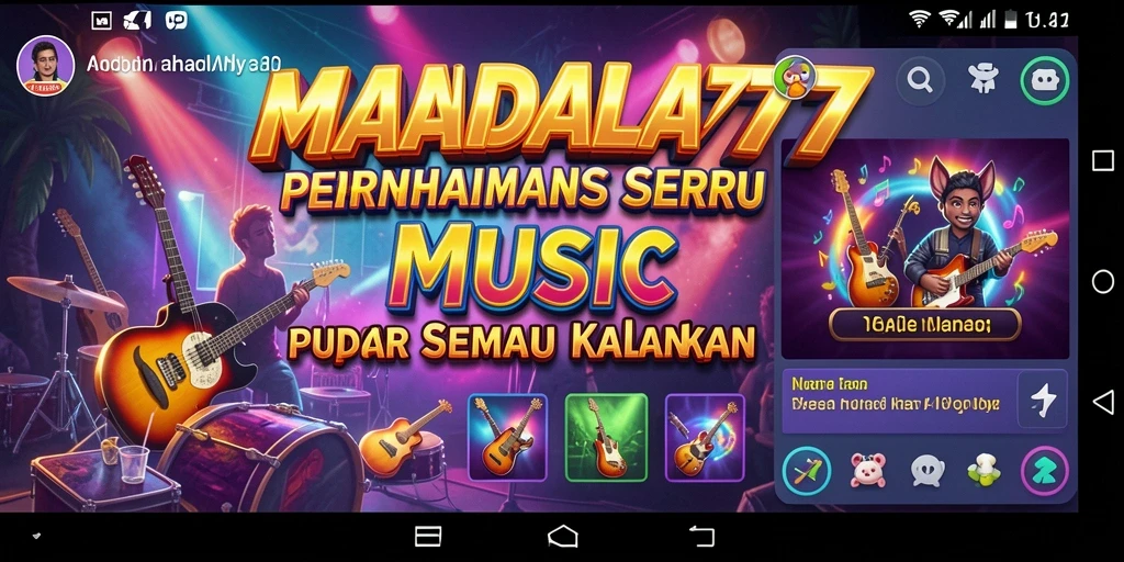 Tampilan gameplay <strong>MANDALA77</strong> yang mengasyikkan dengan berbagai pilihan lagu.