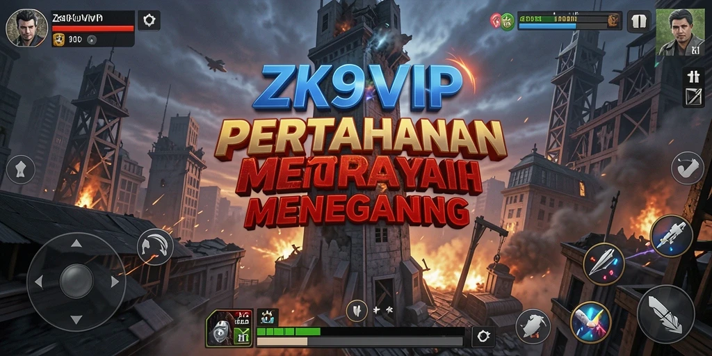 Screenshot ZK9VIP menampilkan aksi menara pertahanan yang mendebarkan.